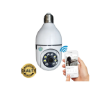 Camera Ip Segurança Lampada Panoramica Wifi Espia C/rastreio