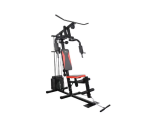 WCT Fitness 10010006 Estacao de musculacao academia ginastica aparelho de musculacao e força – Preto – Preto e vermelho – 150 kg