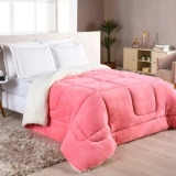 Edredom Sherpa Cobertor E Coberdrom Casal Queen Grosso Cores