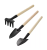 Kit Mini Ferramentas Útil Para Jardinagem Cabo Madeira 21cm
