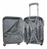 Mala de Viagem Pequena Yins Brasil YS21146C-P com Rodas Duplas Giro 360° em ABS – Cinza