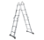 Escada Multifuncional 12 Degraus 7em1 Em Alumínio Evolux Cor Prateado