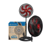 Ventilador Coluna Vermelho 50cm Pedestal 220v Turbo Ventisol Cor da estrutura Preto