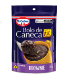 Dr. Oetker Bolo de Caneca Sabor Brownie, Mistura Pronta para Massa, Rápido Preparo, Pronto em Apenas 1 Minuto e 10 Segundos, Snacks ou Lanches Doces, 70g