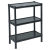 Estante Plástica Preta 3 Prateleiras Agraplast