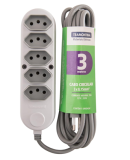 Extens. Mltipla 5 Tomadas 10A 250V 3 Metros 57504030 Tramontina Eletrik, Cinza, Médio