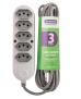 Extens. Mltipla 5 Tomadas 10A 250V 3 Metros 57504030 Tramontina Eletrik, Cinza, Médio
