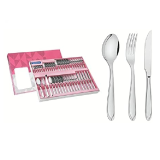 Faqueiro Aço Inox com Faca para Churrasco com 42 Peças Tramontina Laguna.