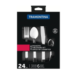 Faqueiro 24 Peças Em Aço Inox Alto Brilho Malibu Tramontina