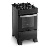 Fogão Atlas 4 Bocas Preto Atenas Glass – Bivolt