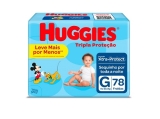 Fralda Huggies Tripla Proteção G – 78 Fraldas