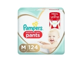 Fralda Pampers Pants Premium Care M 124 unidades