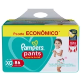 Fraldas Ajuste Total Pants XG 86 Unidades Pampers