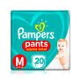 Fraldas Descartáveis Pampers Pants M – 20 unidades