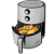 Fritadeira Air Fryer Britânia BFR46PI 4,6L Display Analógico Preto e Inox 1500W 220V