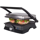 Grill Elétrico Multiuso, Preto e Inox, 110v, Oster