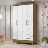 Guarda-Roupa Chile 4 Portas – Naturale/Branco – Moval