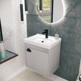 Gabinete Armario para Banheiro 100% MDF com Cuba – Cremona Lineo 40cm