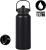 Garrafa Térmica de Água 1 Litro Com Alça e Sistema Antivazamento Em Aço Inoxidável Garrafinha Térmica de Água 1L em Inox (Preto)