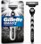 Gillette Mach3 Carbono Aparelho de barbear reutilizável com Carvão Ativado e Fita Lubrificante Melhorada 1 Ud