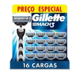 Gillette Mach3 – Refil Para Barbear, 16 Unidades