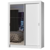 Guarda-Roupa Solteiro Madesa Denver 2 Portas de Correr com Espelho