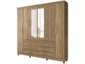 Guarda-roupa Casal com Espelho 6 Portas – 6 Gavetas Demóbile Paris II