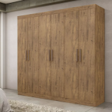 Guarda-roupa Espresso Móveis Paris cor ipé de mdp com 6 portas de dobradiças