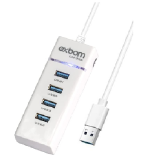 Hub USB 3.0 Extensor USB Com 4 Portas Led Indicador até 5.0 Gbps Alta Velocidade – Exbom/Knup – BCO