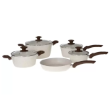 Jogo de Panelas Brinox Revestimento Cerâmico – de Alumínio Vanilla 5 Peças 4,5mm Optima