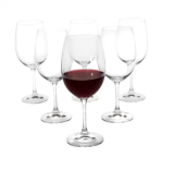 Jogo de Taças para Vinho Cristal 450ml 6 Peças – Haus Sense