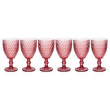 Jogo de Taças de Vidro 6 Peças 300ml – Vermelho