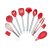 Jogo de Utensílios de Cozinha em Silicone e Inox 11 peças, Vermelho