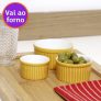 Jogo Ramequim Cerâmica Refratária 3 Peças Branco/Amarelo – La Cuisine
