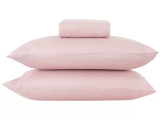 Jogo de Cama Casal Poliéster Marcelino Têxtil 400 Fios Hypercal Rosé 3 Peças