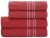 Jogo de Toalhas Camesa Algodão e Poliéster – Nacional Linea Vermelho 4 Peças