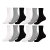 Kit 12 Pares Meia Cano Médio Branca, Preta e Cinza Unisex M15