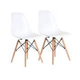 Jogo de Cadeiras Pé Palito Assento Branco – EAM-BR1 AC Comercial