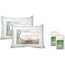 Capa Protetora de Travesseiro 2 Peças Percal 200 Fios + Kit Travesseiro Pena de Ganso 2 Peças – Casa & Conforto
