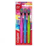Colgate Escova Dental Colgate Ultra Soft, 3 Unidades, (cores sortidas)