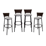Kit 4 Banquetas Banco Bistrô Alta Cozinha Americana Junco
