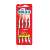 Escova Dental Colgate Classic Clean, Macia, 4 Unidades, Cores sortidas