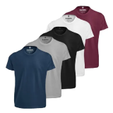 Kit 5 Camisetas Masculinas Slim Fit Básicas Algodão Premium