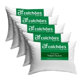 Kit 5 Travesseiros Antialérgico de Fibra Macio Lavável 45X65 – bf Colchões