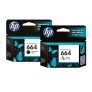 Kit Cartucho de Tinta HP 664 Preto + HP 664 Tricolor – Original