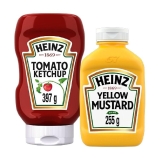 Burguer Kit Heinz Ketchup Tradicional 397g + Mostarda 255g