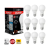 Kit 10 Lâmpada Led 9w Bulbo Soquete E27 Bivolt Casa Comércio