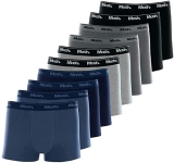 Kit 10 Cuecas Boxer Algodão, Mash, Masculino