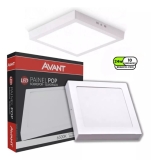 Kit 10 Painel Led Plafon Sobrepor 24w Quadrado Forte 30×30