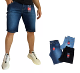 Kit 3 Bermudas Jeans Masculina Elastano